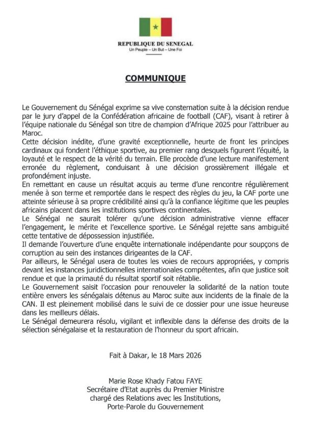 image-23 Décision de la CAF : « Totalement consterné », l’État du Sénégal décide de contre-attaquer